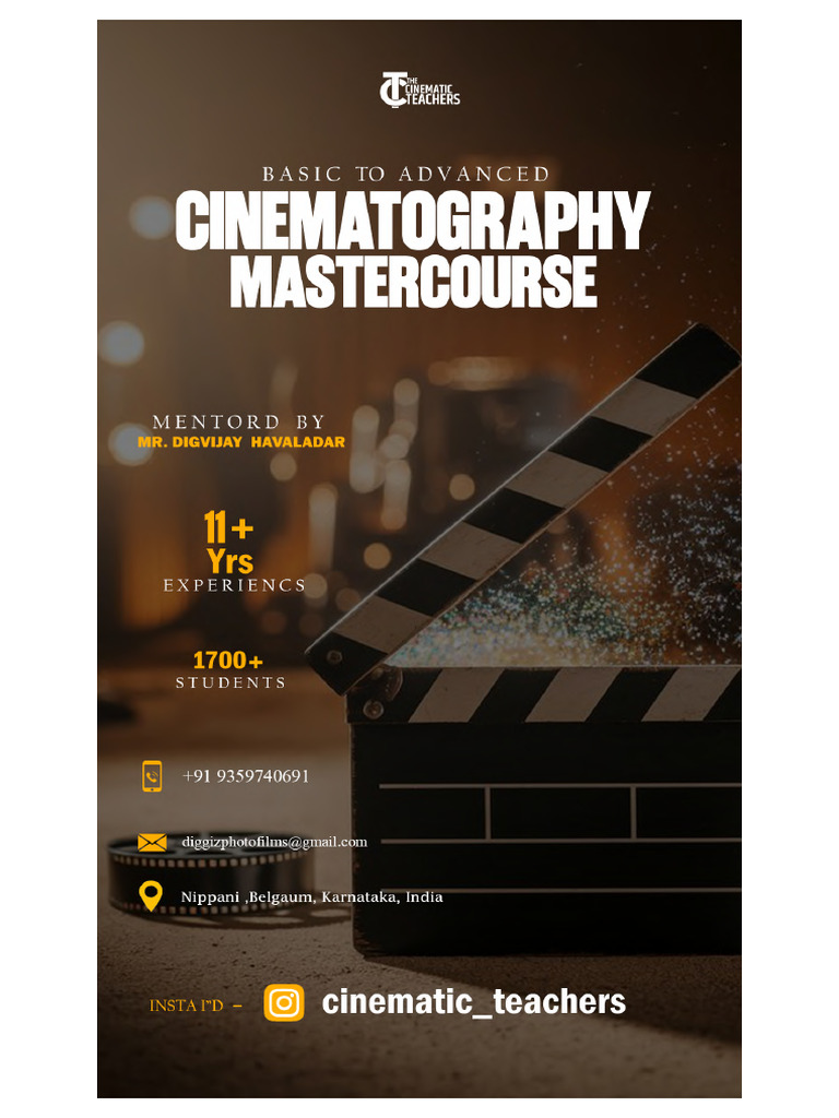 Cinematography Course 35001 | PDF