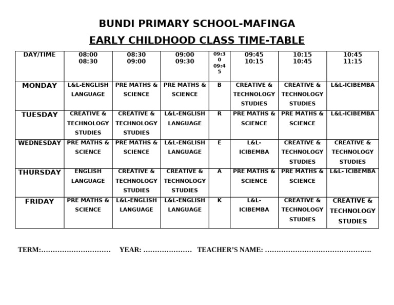 Ece Time Table-Cbc | PDF
