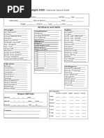 twilight 2000 Character Record Sheet
