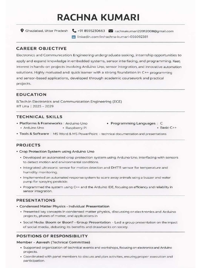 Resume Final | PDF