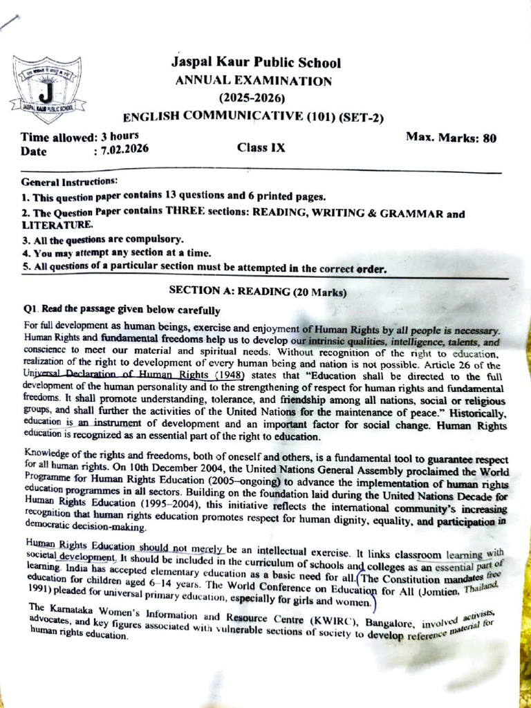 Class 9 Com | PDF