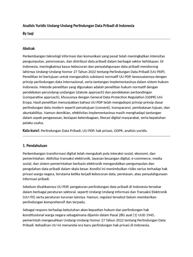 Analisis Yuridis Undang | PDF