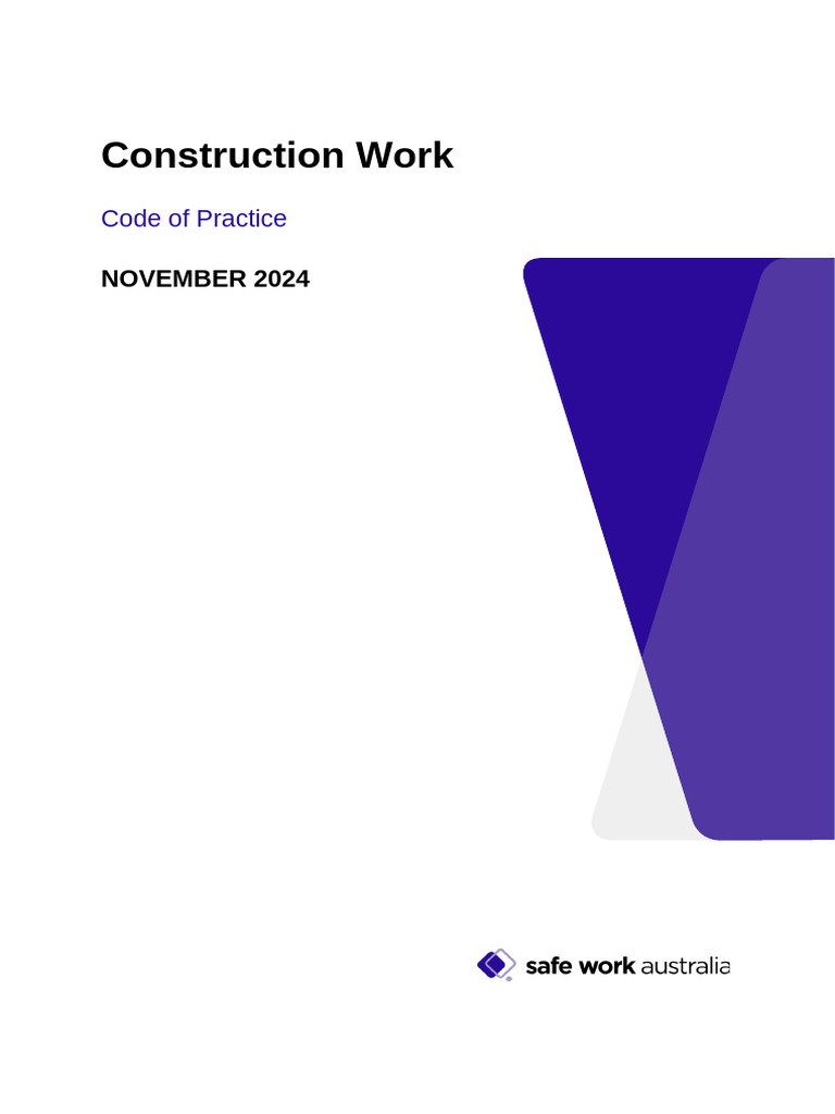 Model Code of Practice-Construction Work-Nov24 | PDF | Occupational ...