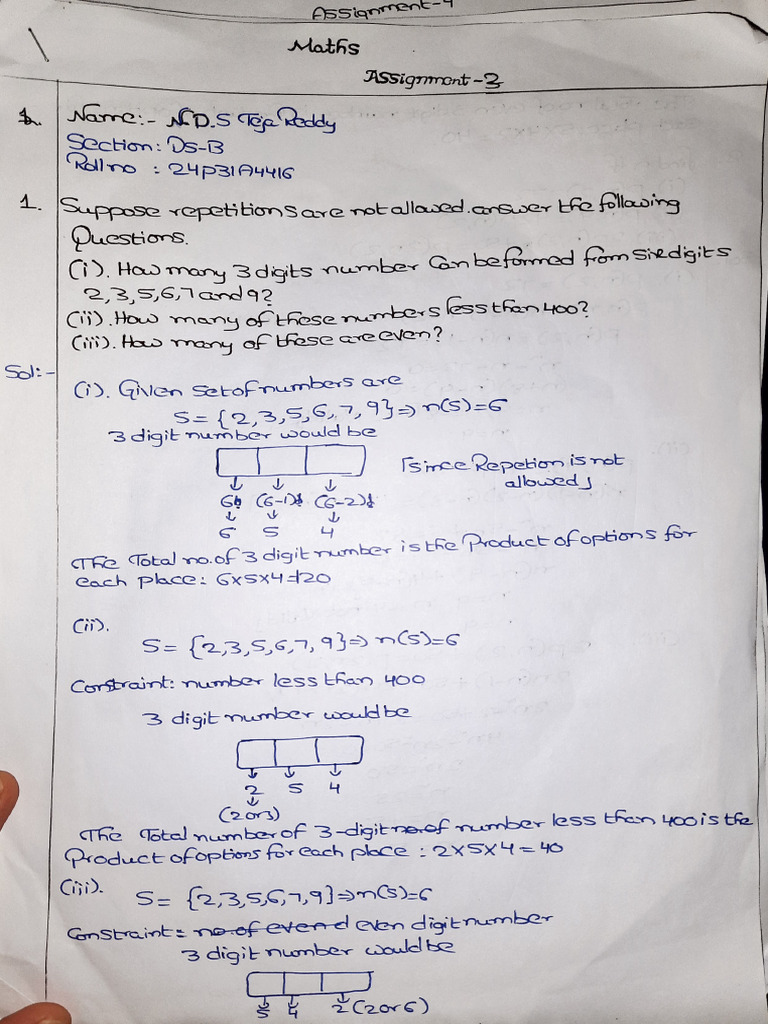 Maths Assignment3 | PDF
