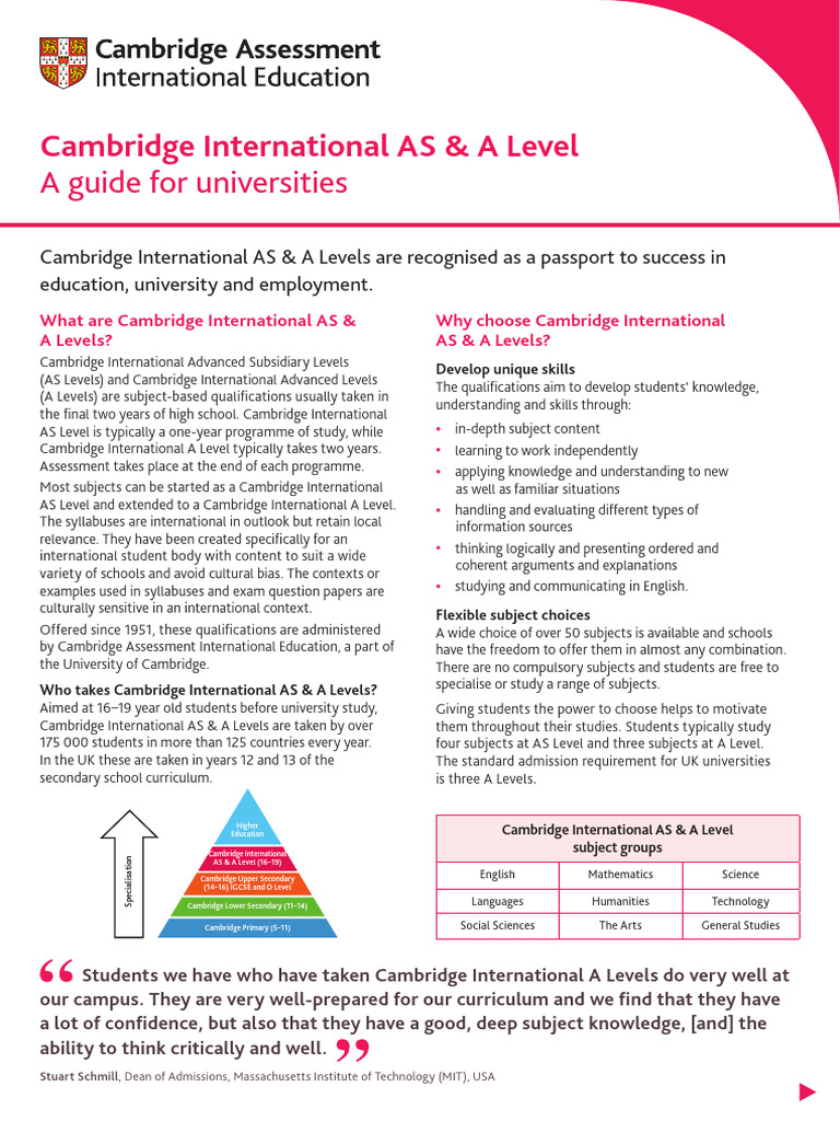 Cambridge A Levels Grading Scale | PDF | Gce Advanced Level (United ...