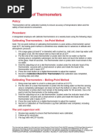 Calibrating Thermometers: Ice-Point Method | PDF | Thermometer ...
