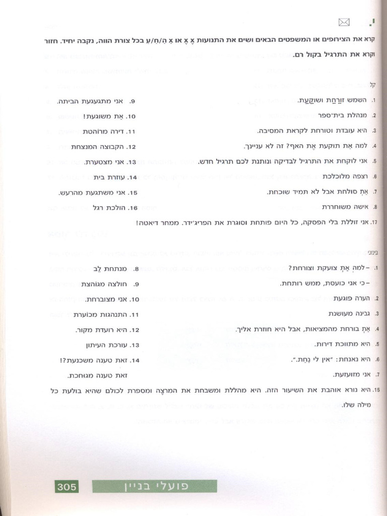 Cohenveinfeld Mazal Poalei Binyan Alef Binyanim 11 | PDF