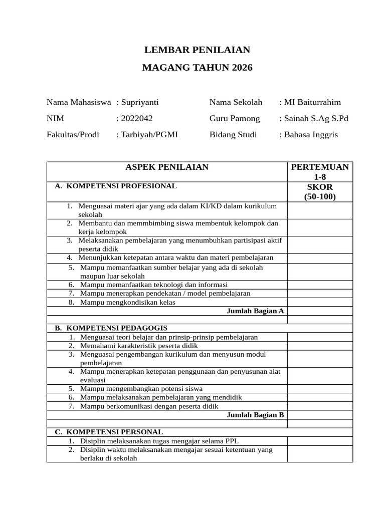 Laporan Pgmi | PDF