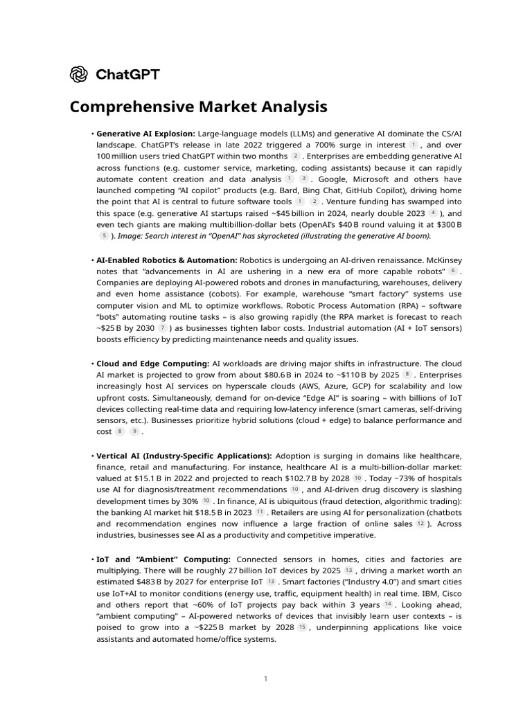 Comprehensive Market Analysis | PDF | Internet Of Things | Artificial ...