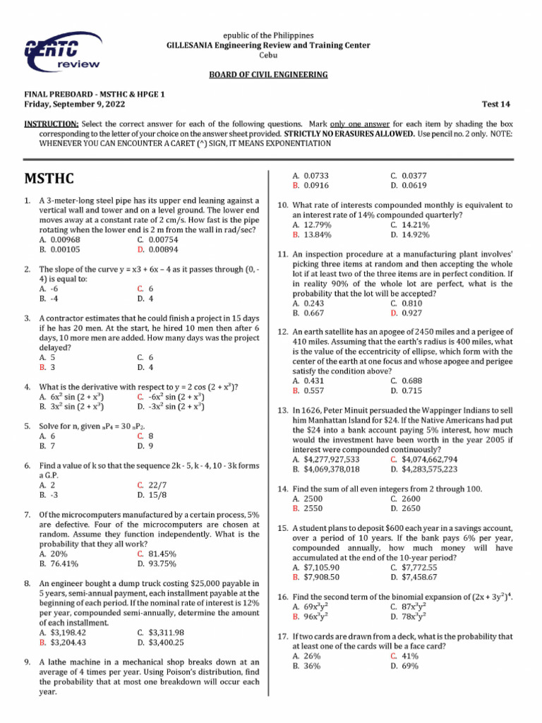 Final Preboard | PDF