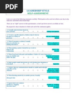 Leadership Style Self Assesment