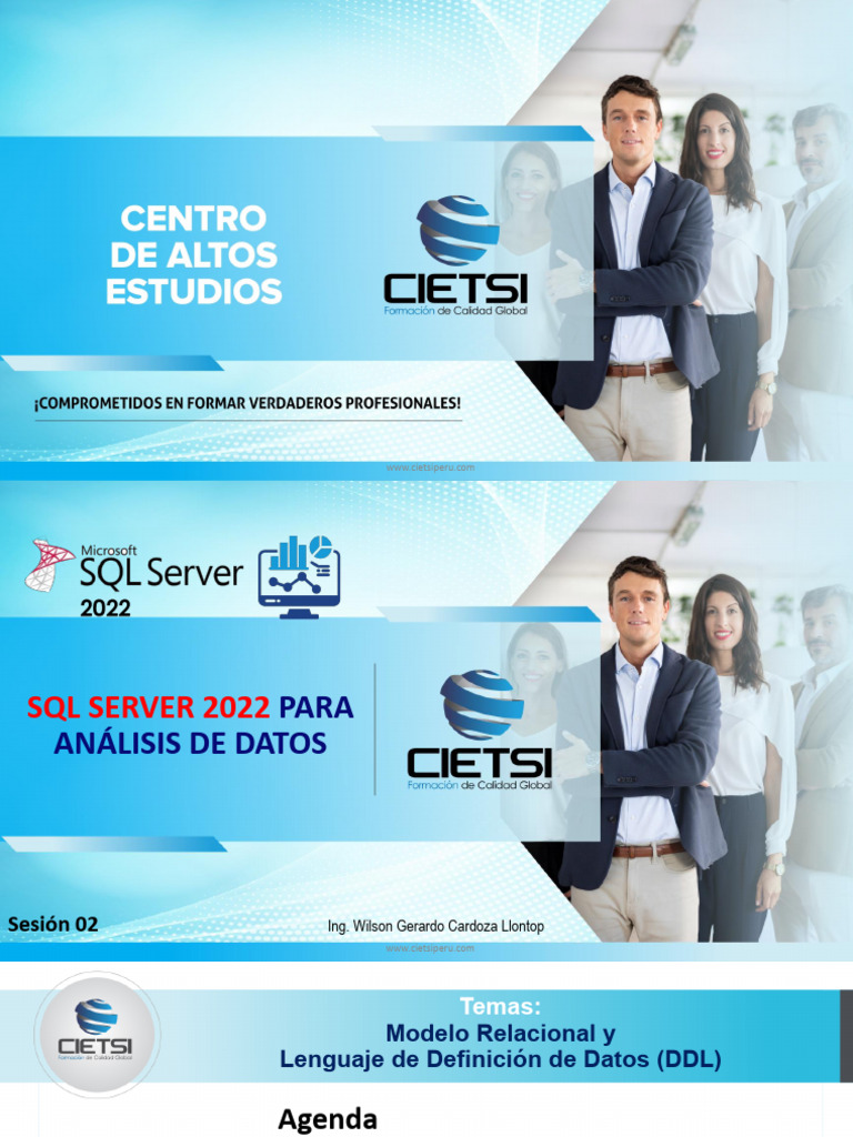 Sesión 02 - SQL Server | PDF | Base de datos relacional | Programación ...