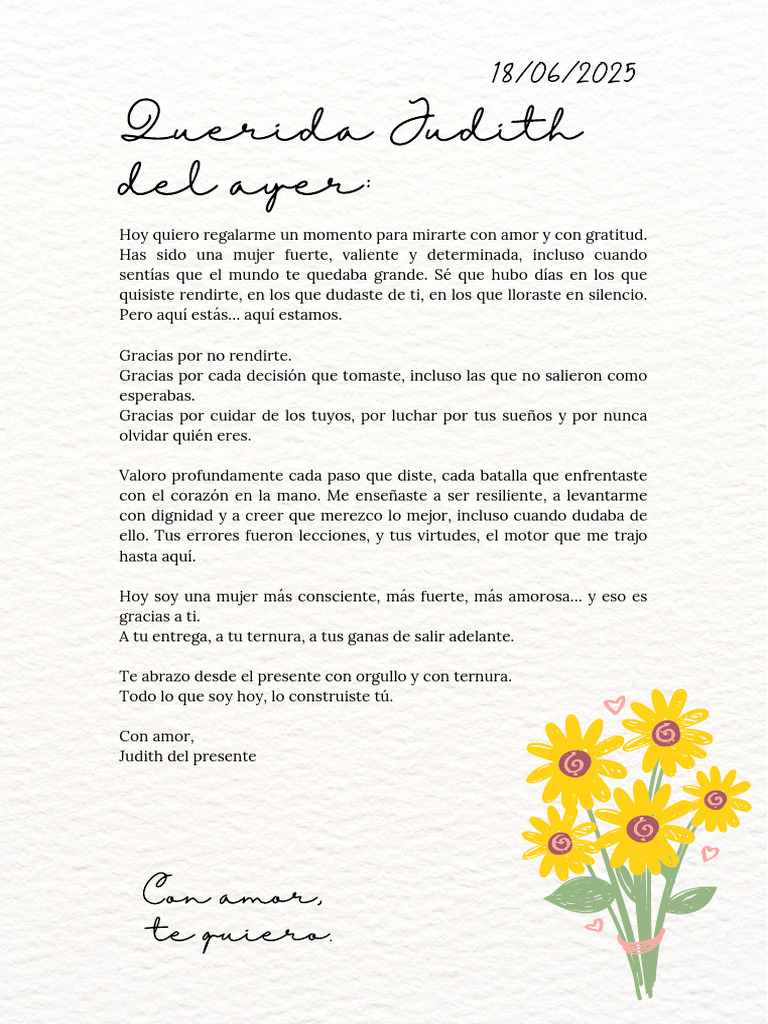 Carta de Mi para Mi | PDF