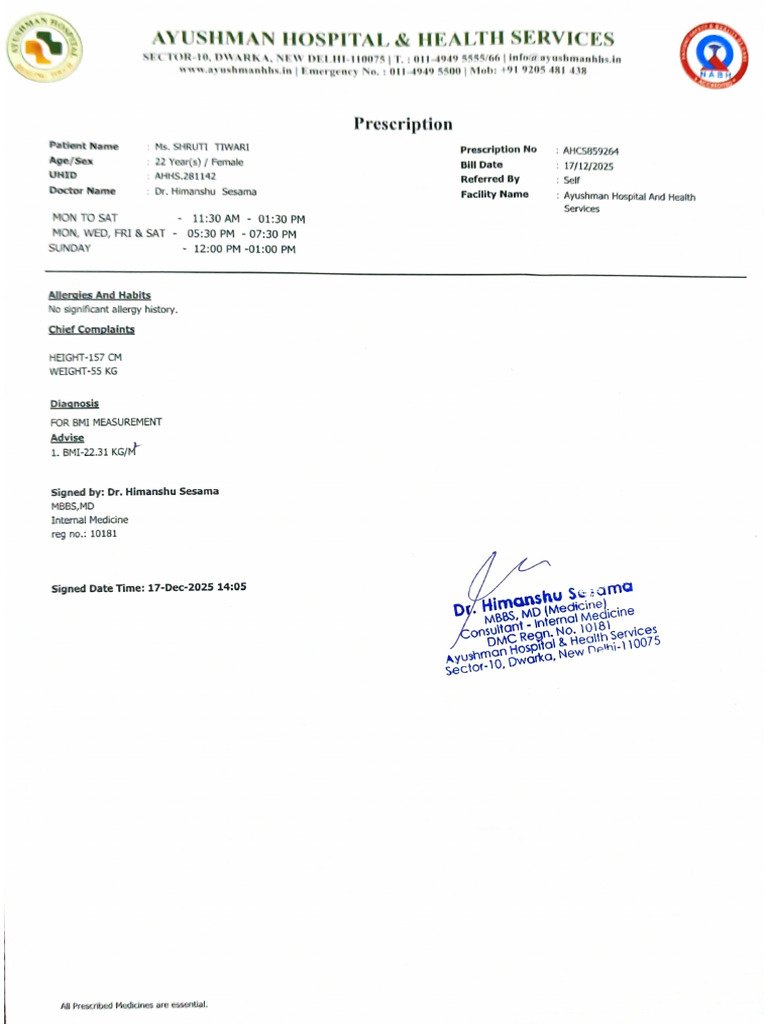 BMI Certificate | PDF