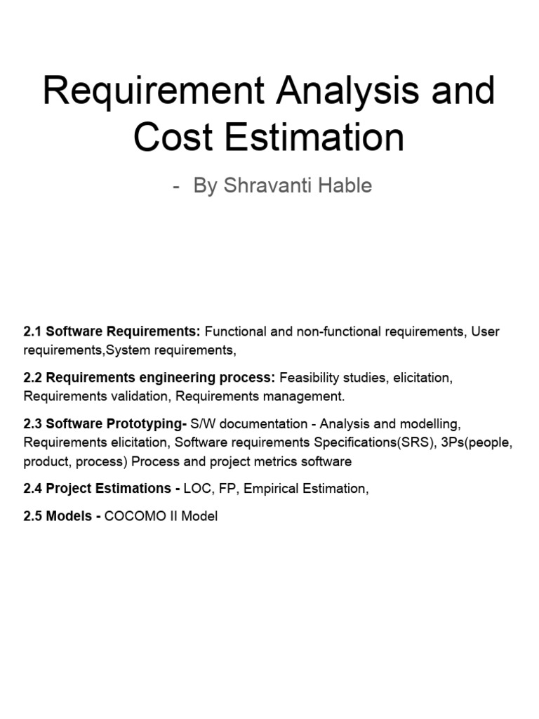 Module 2 SEPM | PDF | Feasibility Study | System