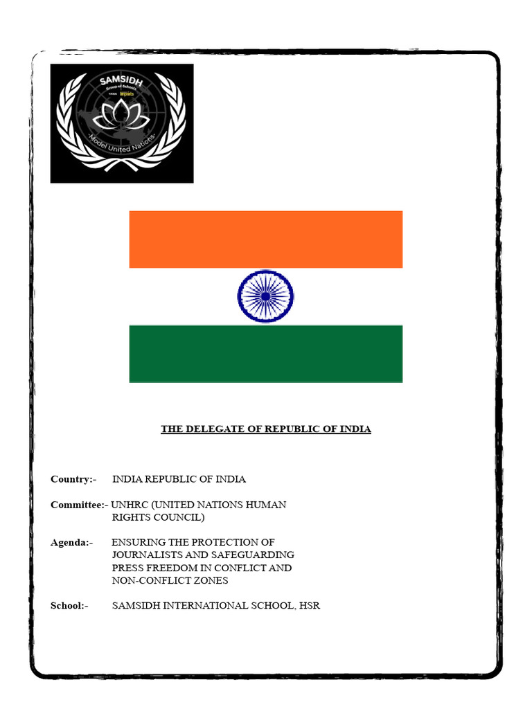 Position Paper, India, Unhrc, 2025 PDF | PDF | Freedom Of Speech ...