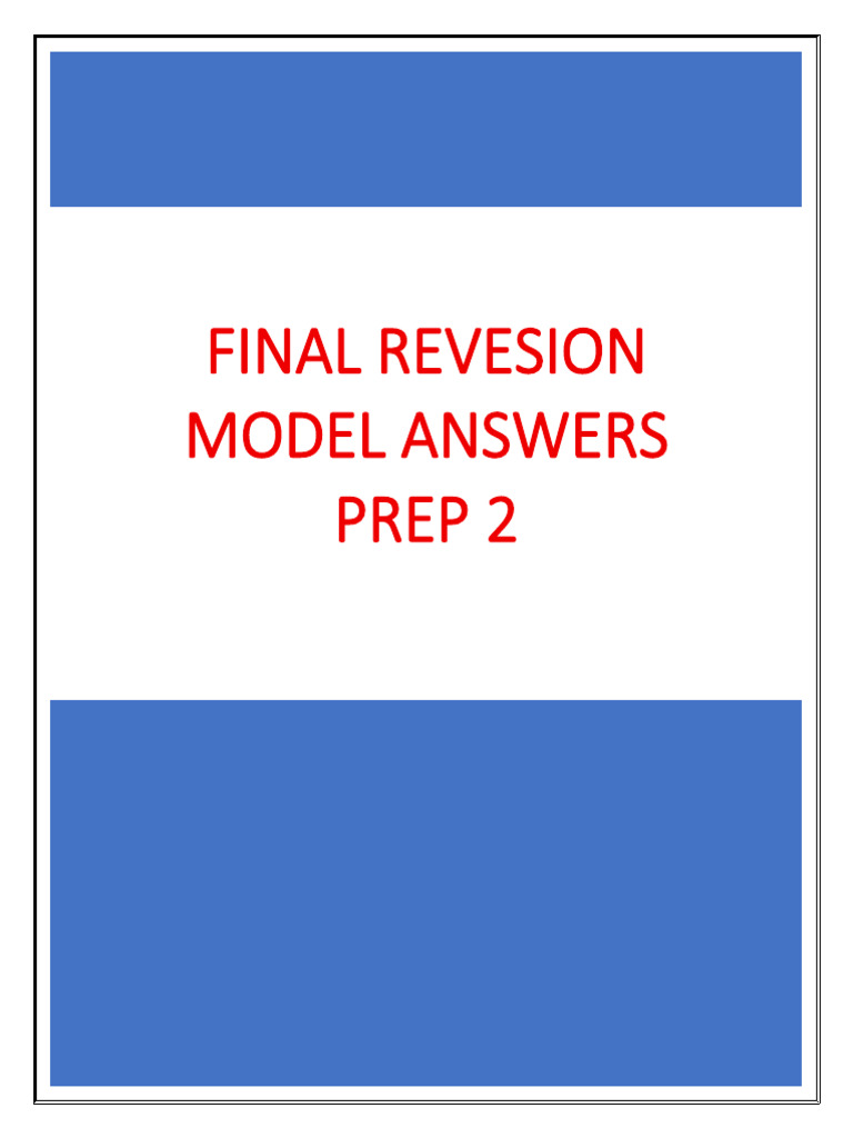 Model Answer of Final Revision p2 Part 1 | PDF | Cellular Respiration ...