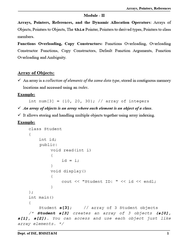 Unit-II | PDF | Pointer (Computer Programming) | Parameter (Computer ...