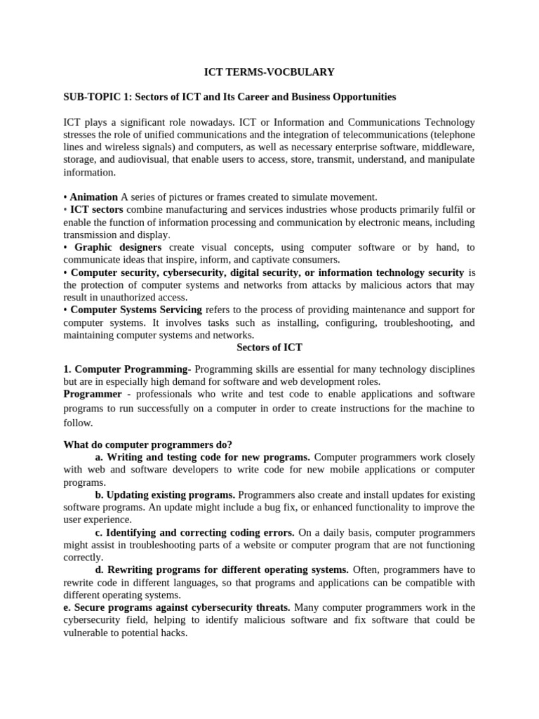notes no. 1-sectors -of -ICT -and- trends- and -issues-notes | PDF ...