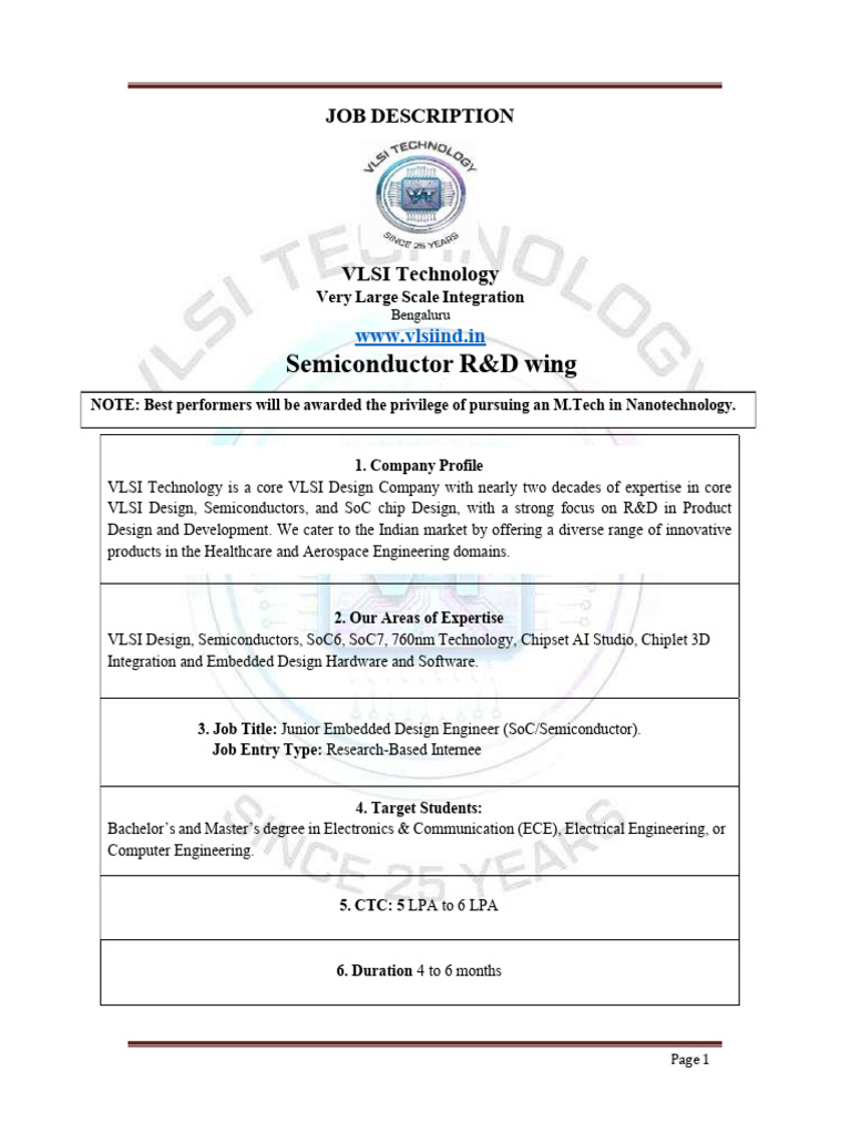 VT VLSI JD 2026 - Linux - Environment | PDF | System On A Chip ...