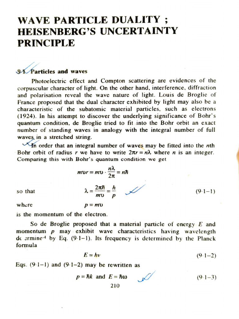 Wave Particle Duality and Uncertainty Relation | PDF | Waves ...