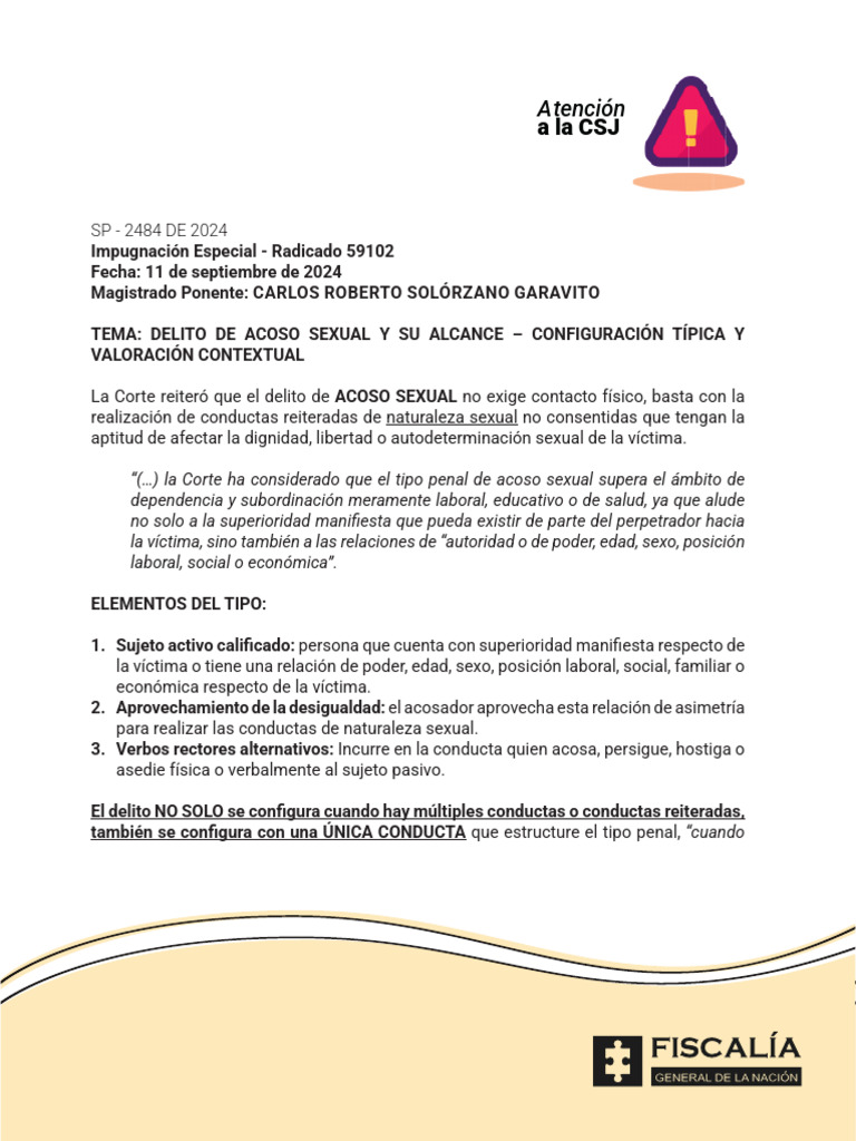Delito de Acoso Sexual y Su Alcance | PDF | Acoso sexual | Justicia