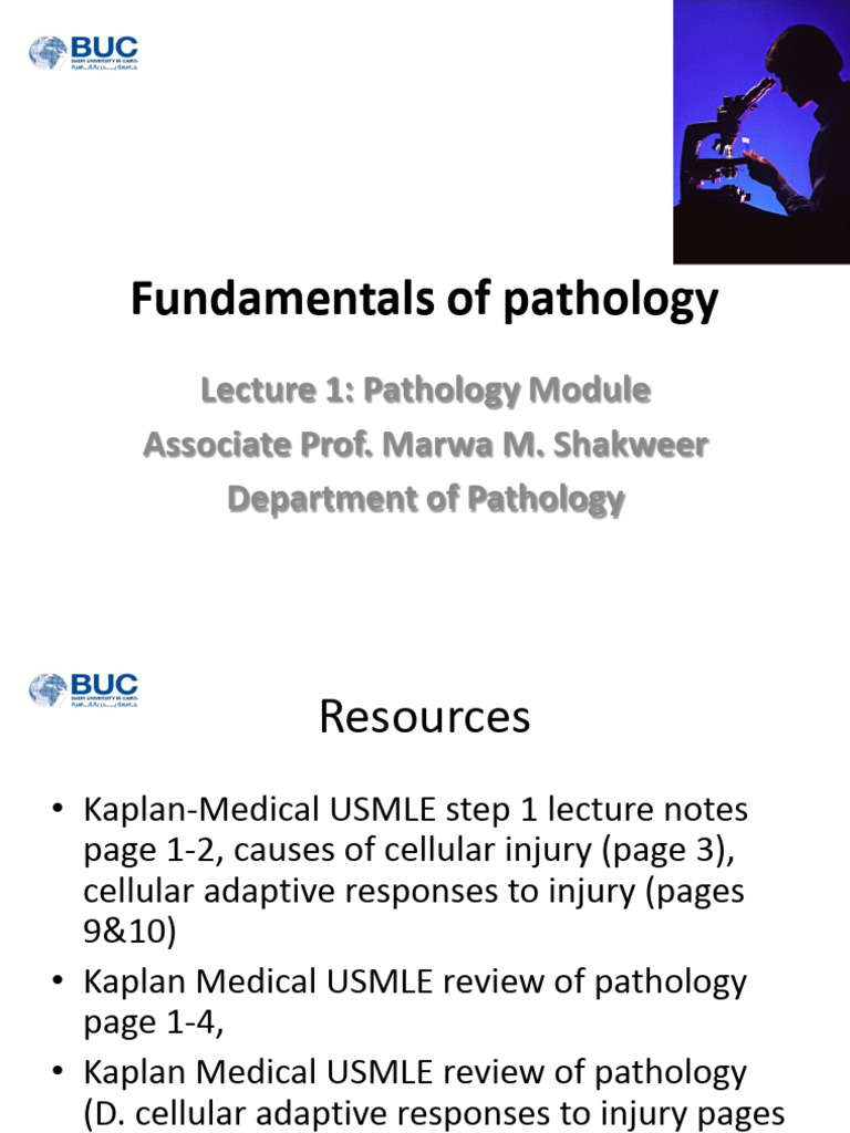 Pathology LEC 1 | PDF | Atrophy | Staining