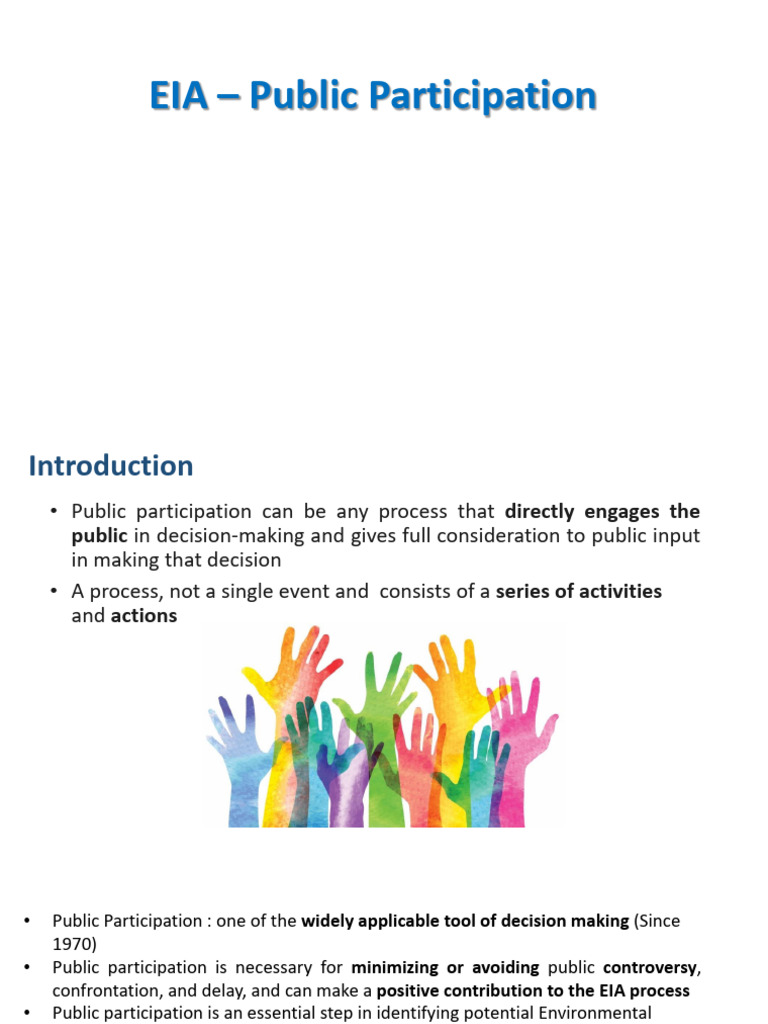 EIA Public Participation | PDF | Environmental Impact Assessment ...