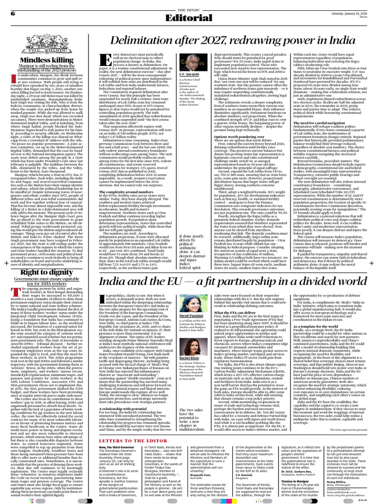 All English Editorial 24-01 | PDF | Electoral District