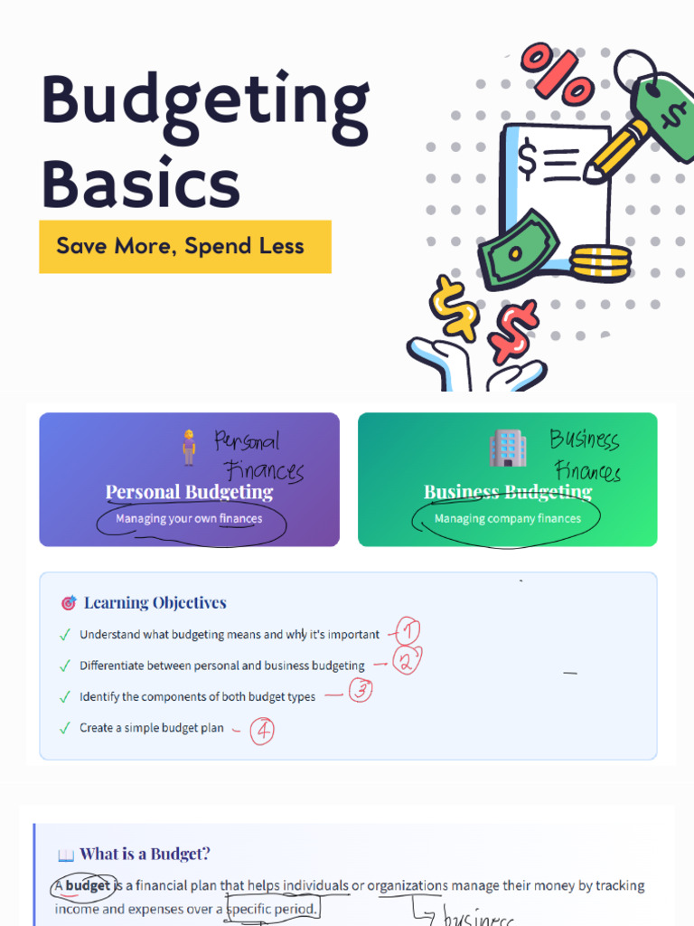 Lesson 5- Introduction to Budgeting | PDF