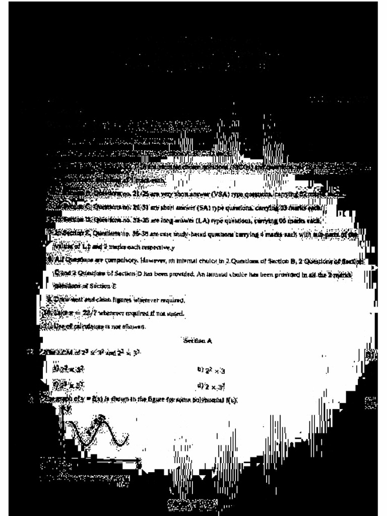 Enhanced HIGH CONTRAST Mathematics Sample Paper | PDF