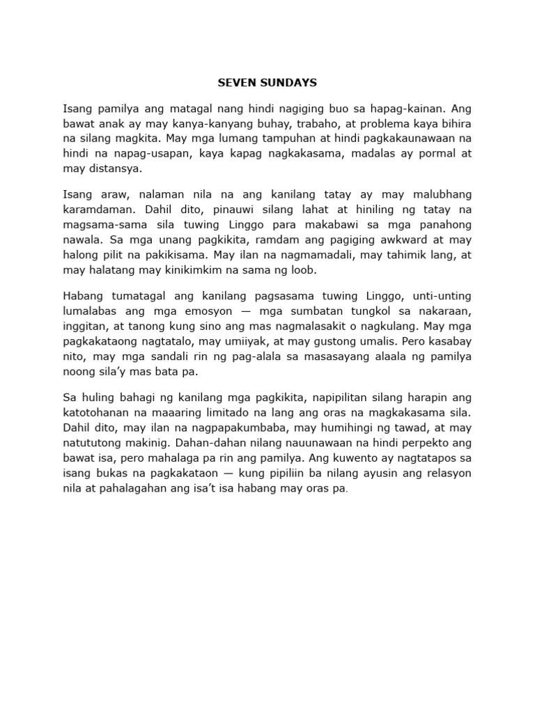 7 Sundays | PDF