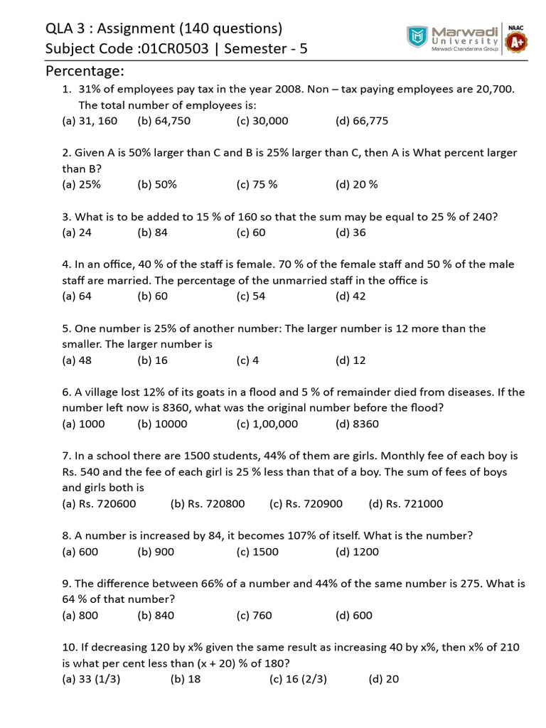 QLA 3 Assignment | PDF | Interest | Speed