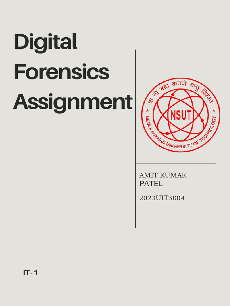 2023UIT3004 (2) df practical 1 | PDF | Computer Forensics | Digital ...