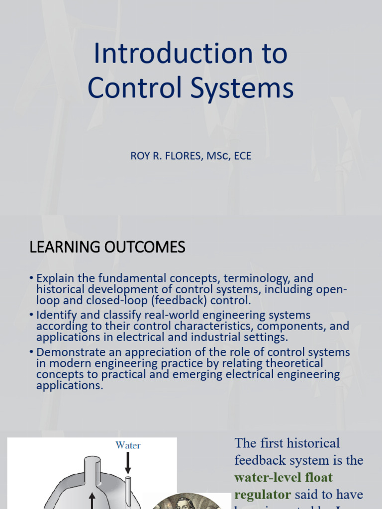 Lec 01 Introduction To Control Systems | PDF