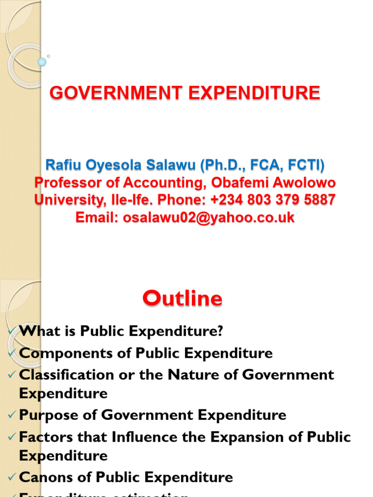 Lecture 5-Government Expenditure | PDF | Expense | Government Spending