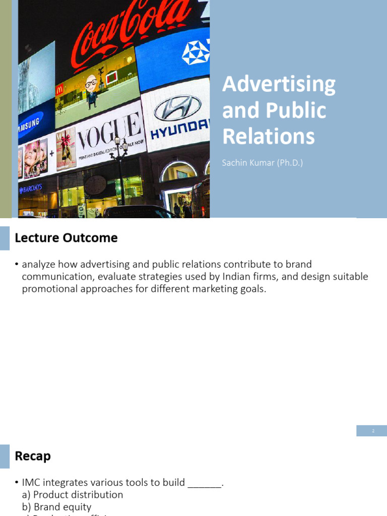Advertising and Public Relations | PDF | Public Relations | Advertising