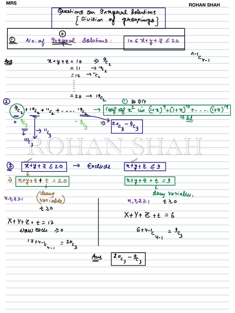 Integral Solutions and Multinomial Logic | PDF