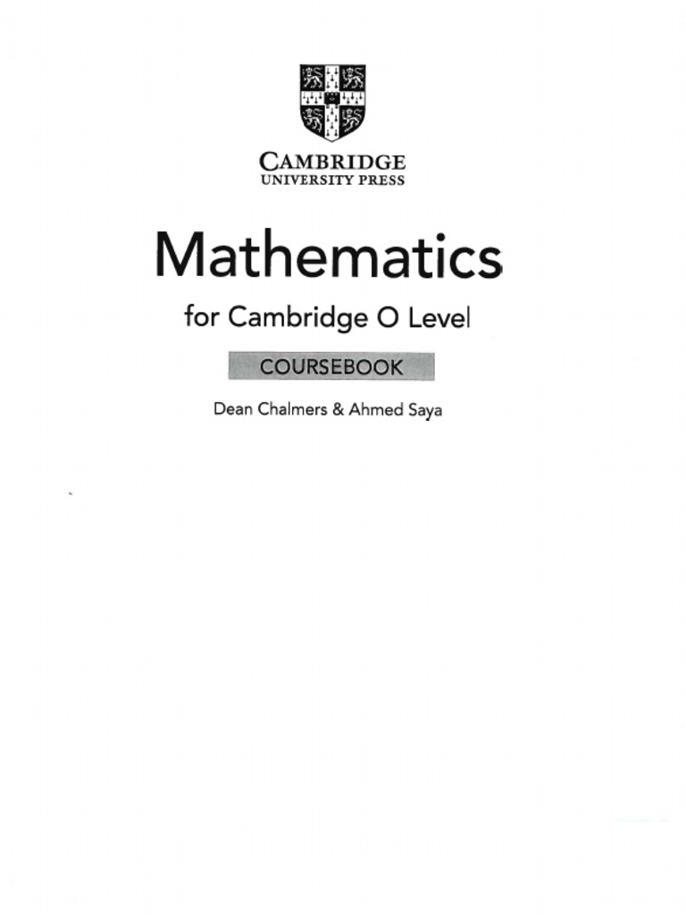 O Level Mathematics (3rd) | PDF