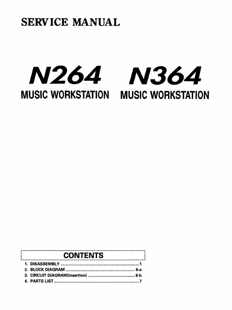 KORG N264 N364 付属品セット ペダル 説明書 FD 電源ケーブル KORG N264 N364 Service Manual | PDF | Electronic Engineering