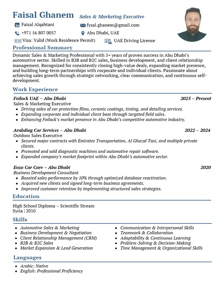 Faisal Ghanem CV | PDF