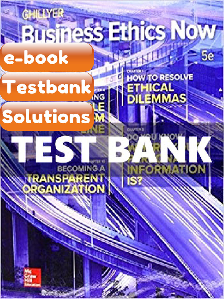 Testbank Business Ethics Now 5 Ed Ghillyer Fast Download | PDF ...