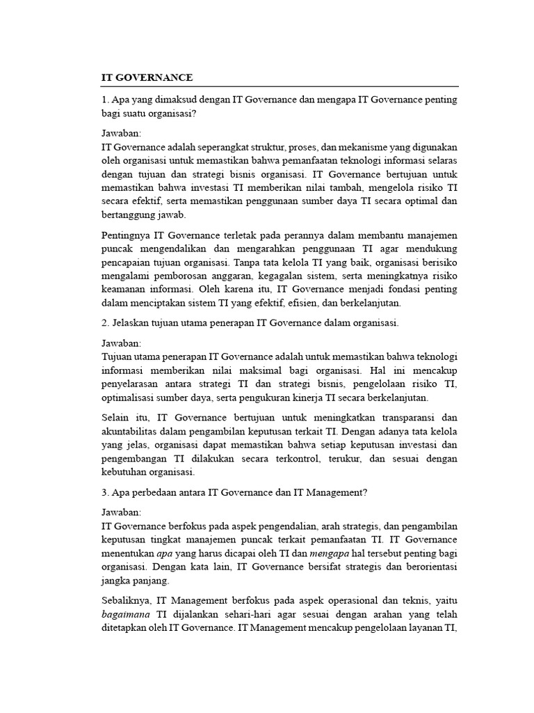 It Governance | PDF
