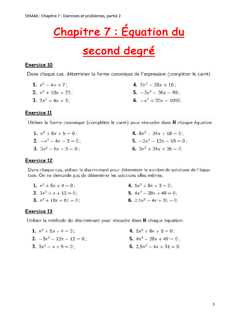 Exercices Et Problèmes Partie 2 | PDF