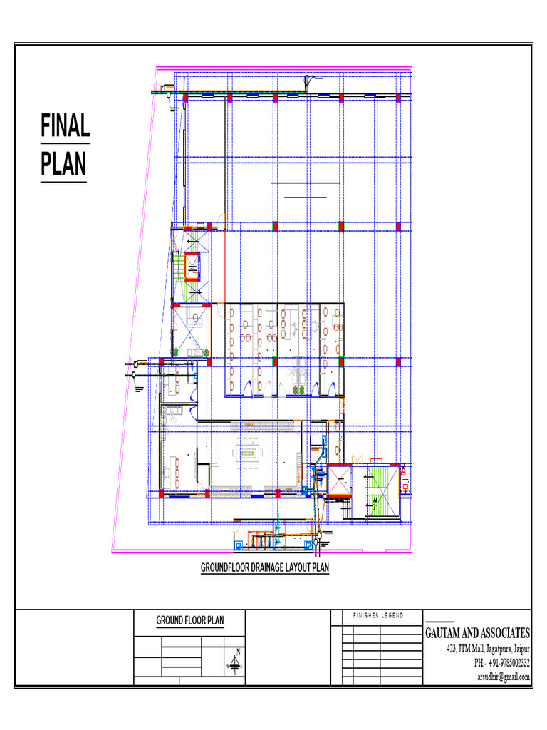 Sitapura - Ground Floor Drainage Layout Plan | PDF | Water | Bathing
