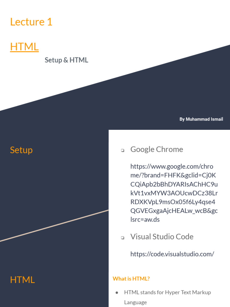 Lecture 1 HTML | PDF