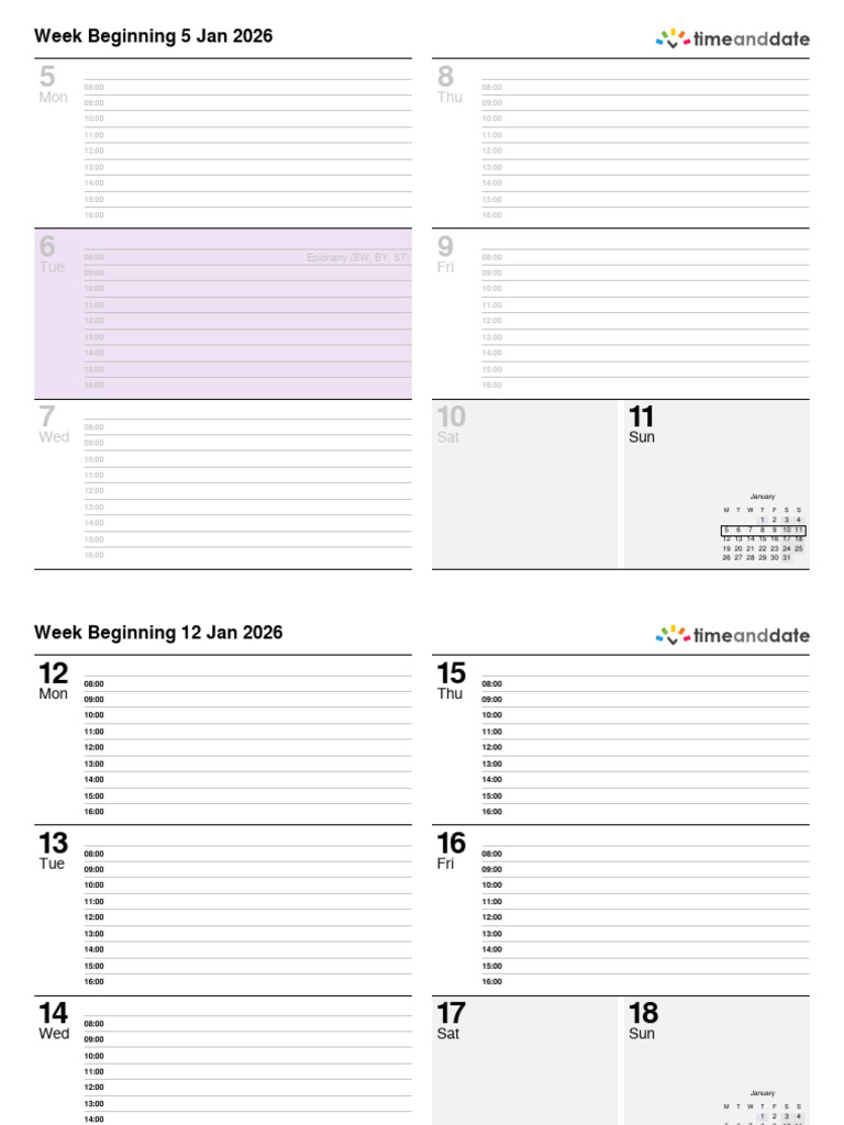 Germany Week Beginning 2026-01-11 To Week Ending 2026-02-11 | PDF