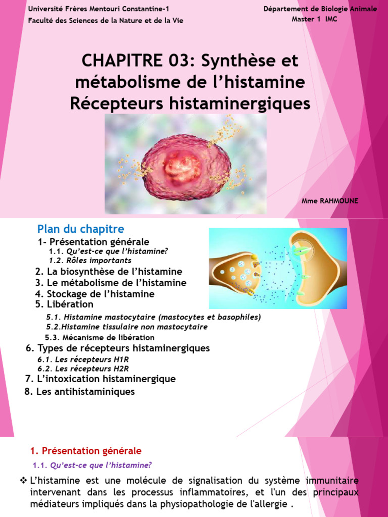 Chap 03 Histamine | PDF | Biologie | Immunologie