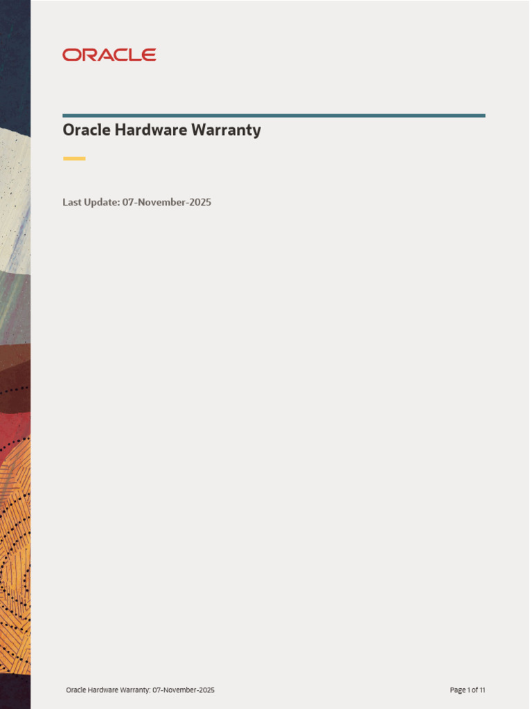 Sup Hardware Warranty v110725 | PDF | Oracle Corporation | Damages