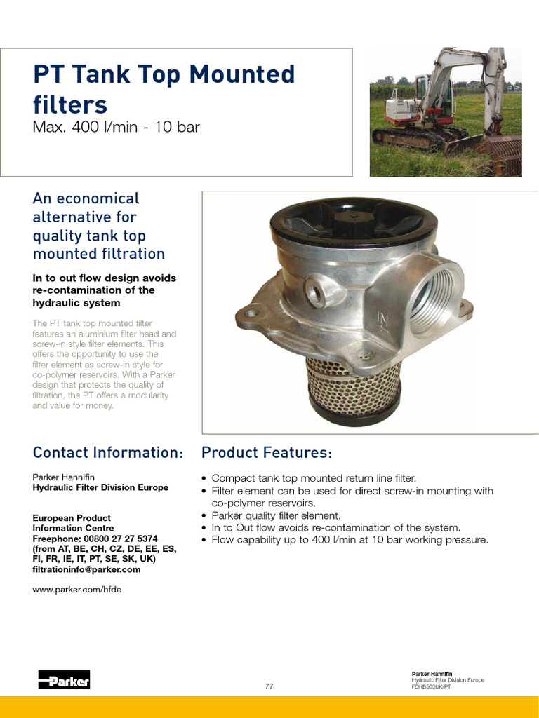 Filtros Serie PT - Series | PDF | Filtration | Valve